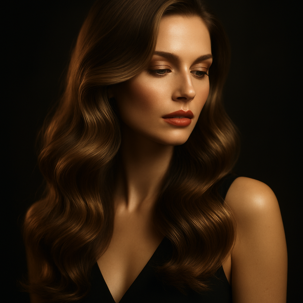 Modella con capelli luminosi — Salone Violet